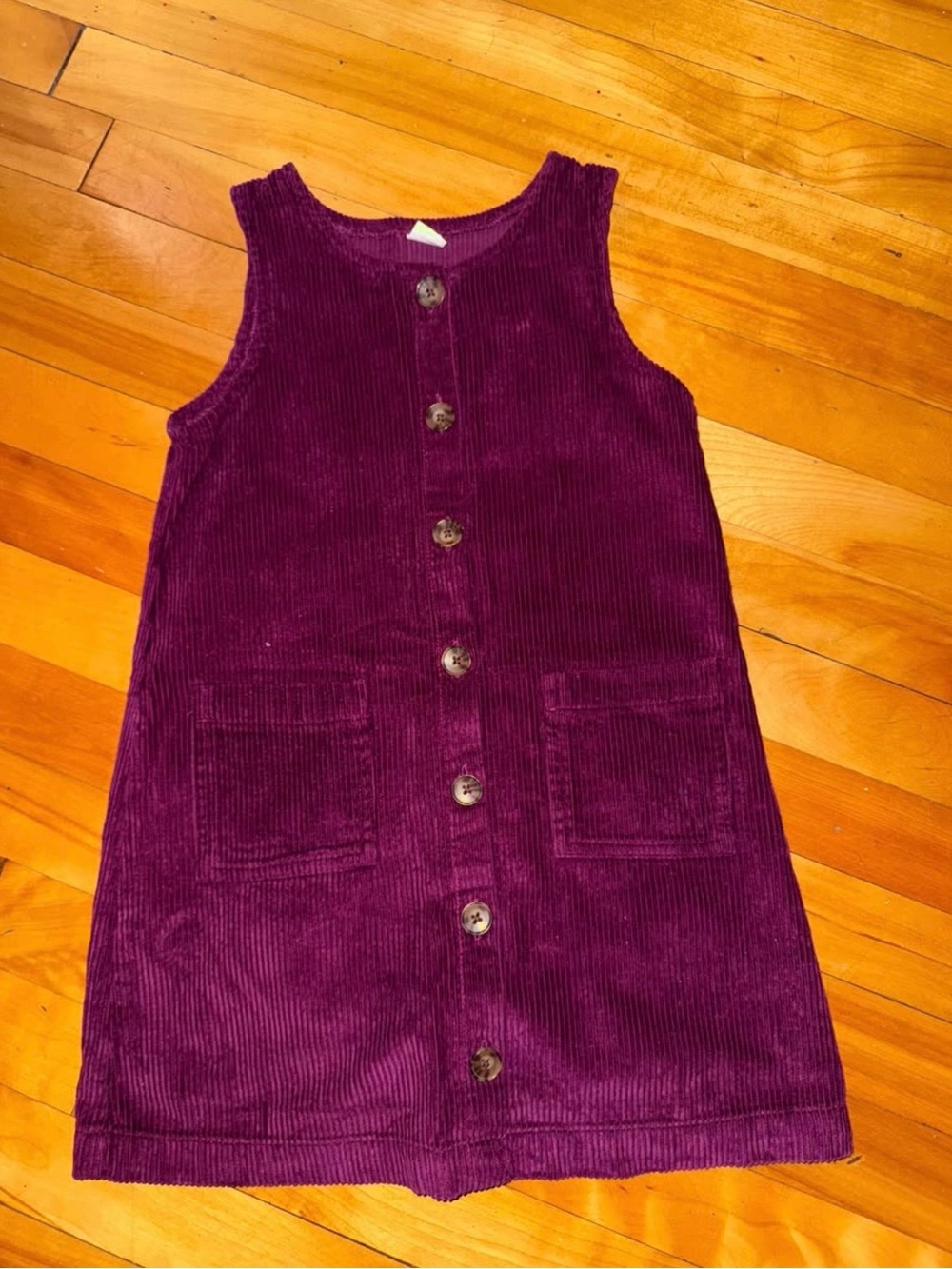 GAP Purple Corduroy Button-Front Kids Dress vintage